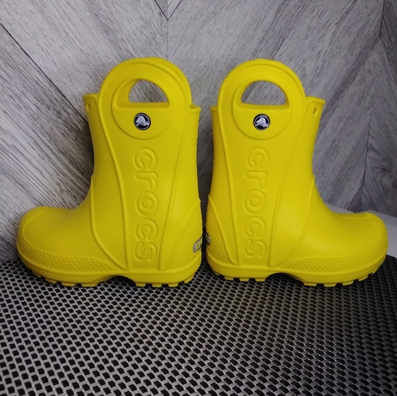 Crocs Toddler Handle It Rain Boots Size: c6 Unisex Yellow - Picture 4 of 10